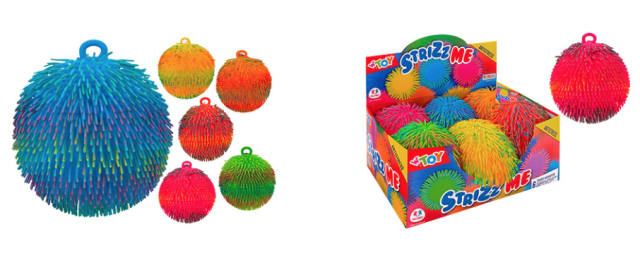 BOLAS ANTIESTRES 19CM DIAM 6ASST 6PCS D/BOX