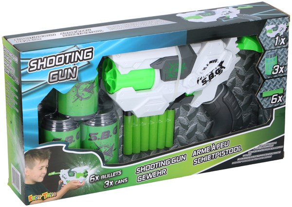 Pistola de tiro w / 3 latas PL Eddy Juguetes Cbw 2