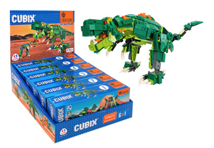 CONSTRUCCIÓN DINOSAURIOS 6IN1 6PCS D/BOX