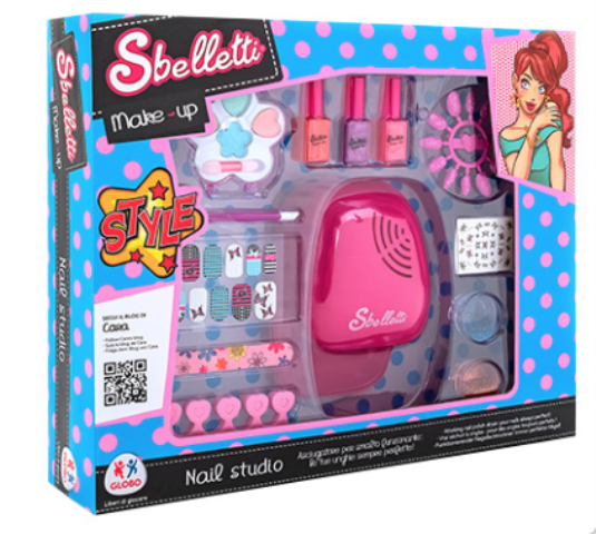 SET MANICURA CON ESMALTES Y PLANTILLAS SBELLETTI