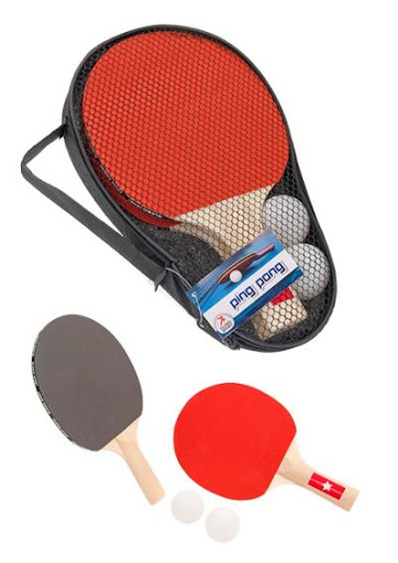 RAQUETAS DE PIN PON CON 2 PELOTAS