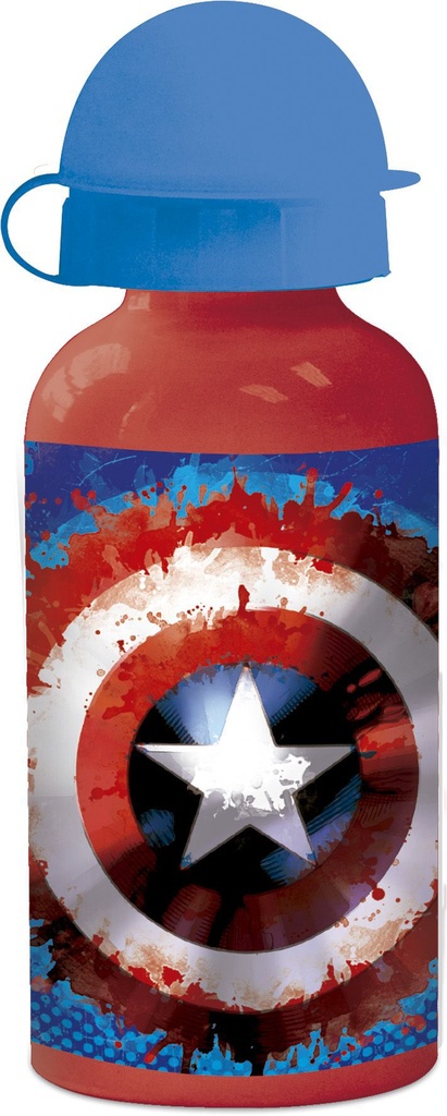 [16934] Botella Aluminio Pequeña 400 Ml. Captain America Icon