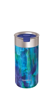 [40066] QUOKKA VASO CAFÉ TERMICO A.INOX 400 ML BOOST BLUE PAINT