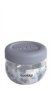 [40127] QUOKKA RECIPIENTE COMIDA MS 500 ML BUBBLE ZEN FUNDA SILICONA