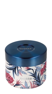 [40102] QUOKKA RECIPIENTE COMIDA TERMICO A.INOX 360 ML WHIM BLUE GARDEN