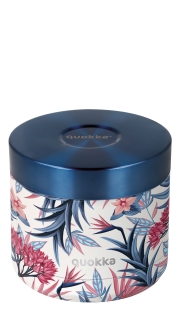 [40112] QUOKKA RECIPIENTE COMIDA TERMICO A.INOX 600 ML WHIM BLUE GARDEN