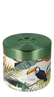 [40113] QUOKKA RECIPIENTE COMIDA TERMICO A.INOX 600 ML WHIM TROPICAL