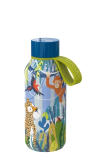 [40145] QUOKKA KIDS TERMO A.INOX SOLID 330 ML JUNGLE COLGADOR