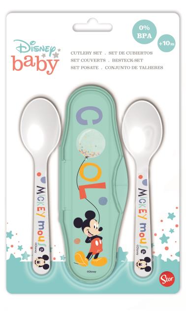 [13066] St Estuche Toddler C/2 Cucharas Pp Cool Like Mickey