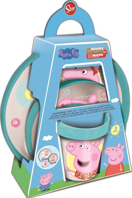 [13981] St Set Antides.Prem.Bicolor 3Pcs Peppa Pig Core