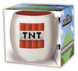 [449] St Taza Ceram.Globe 380 Ml En Caja Regalo Minecraft