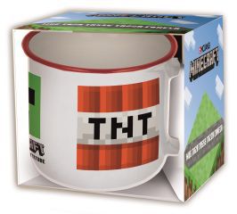 [448] St Taza Ceram.Desayuno 400 Ml Minecraft   En Caja De Regalo