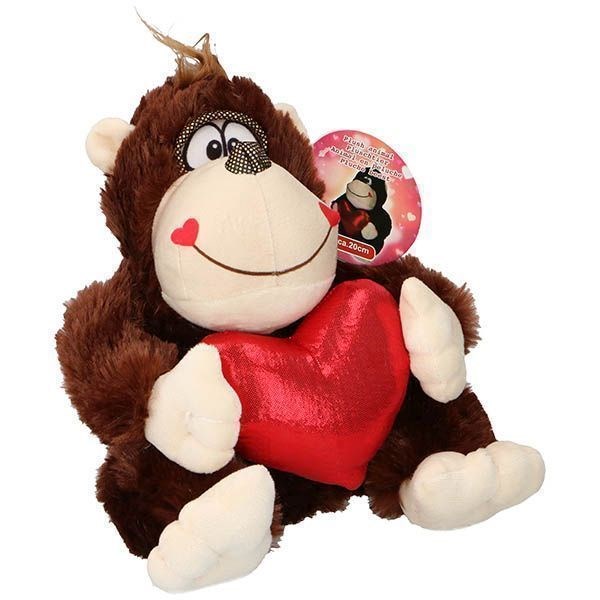Mono de peluche y juguetes Corazón 20cm Eddy HTF