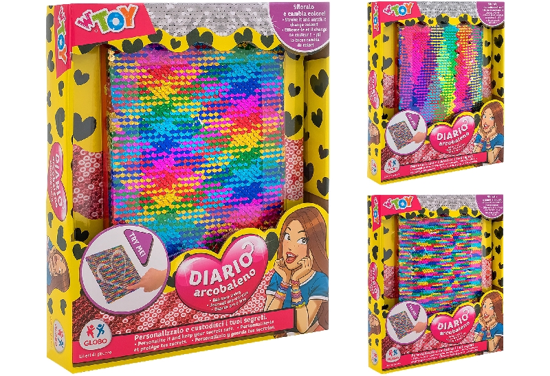 MAGIC RAINBOW COLOR SEQUIN NOTEBOOK 3ASST.