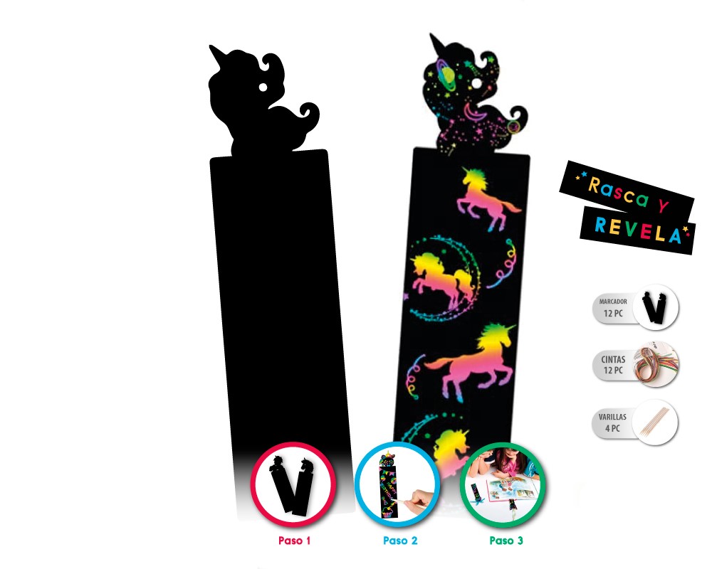 MARCAPAGINAS PARA RASCAR 12PC UNICORN