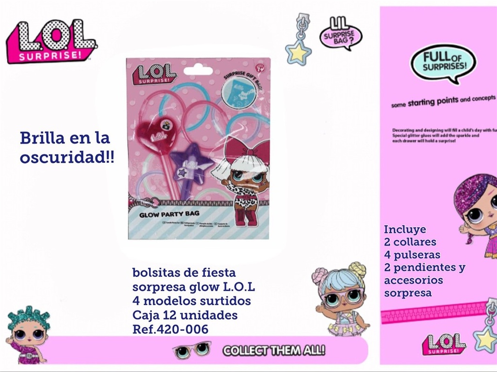 [420-006] BOLSA FIESTA SORPRESA GLOW LOL SURTIDO