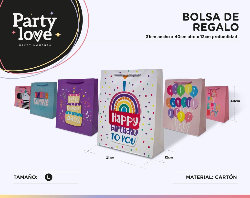 BOLSA REGALO L CUMPLE 3D