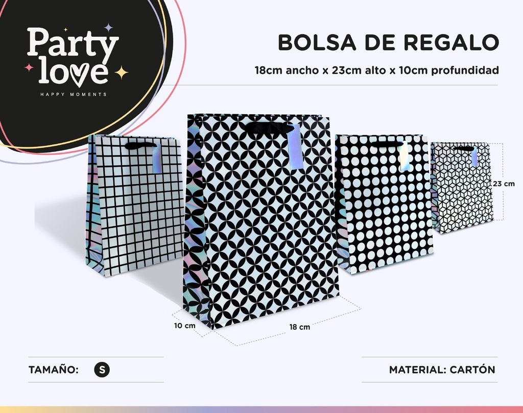 BOLSA DE REGALO S FORMA GEOMETRICA