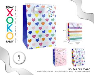 BOLSA REGALO COLORFUL BDAY 32*42*11.5