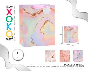BOLSA REGALO COLLAGE GLITTER 18*23*10