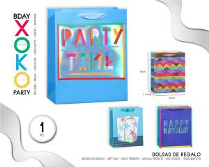 [55199] BOLSA REGALO PARTY TIME 32*42*11.5