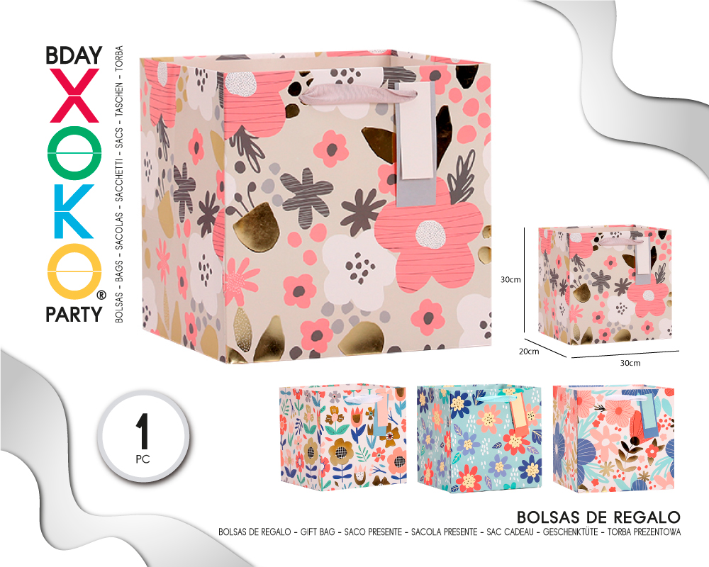 [57113] BOLSA REGALO FLORES 30*30*20