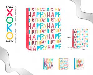 [52070] BOLSA REGALO HAPPY BDAY COLOUR 26*32*12.5