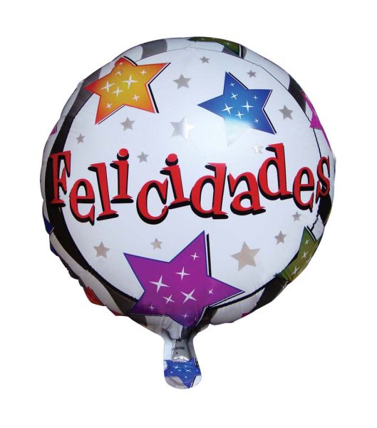GLOBO PEQUEÑO 18 . FELICIDADES GLOBOS FESTIVAL