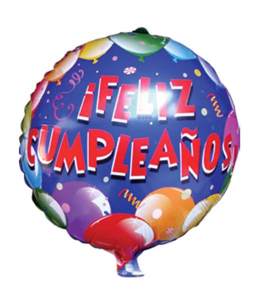 [7533] GLOBO PEQUEÑO 18 . FELIZ CUMPLEAÑOS GLOBOS FESTIVA