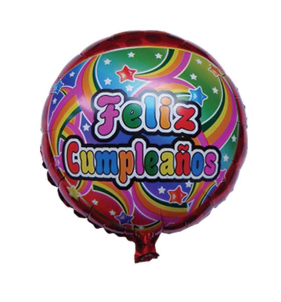 GLOBO PEQUEÑO 18 . FELIZ CUMPLEAÑOS GLOBOS FESTIVA