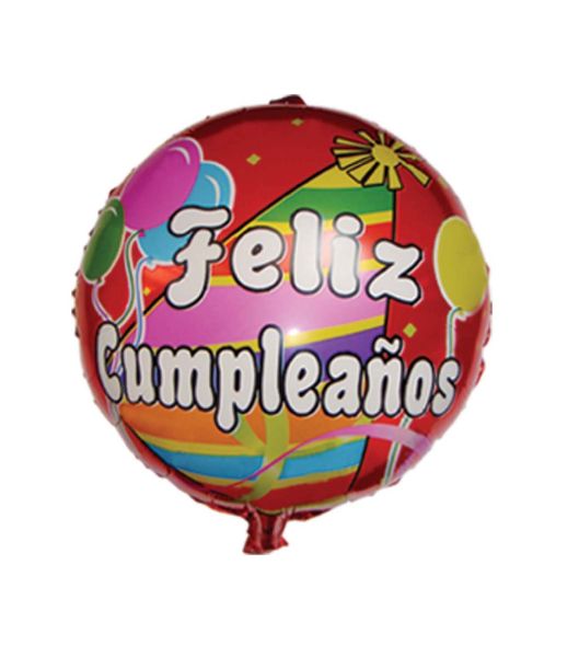 [7537] GLOBO PEQUEÑO 18 . FELIZ CUMPLEAÑOS GLOBOS FESTIVA