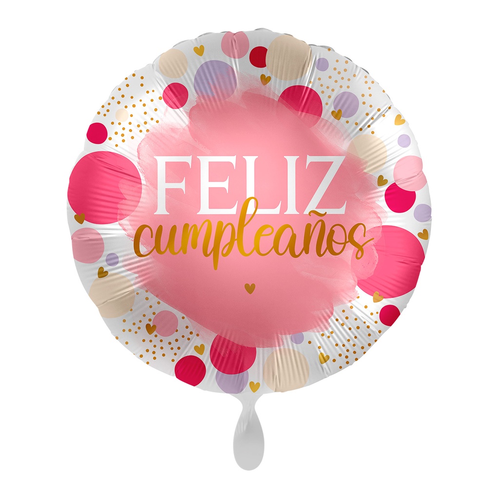 [70293] *.17/43CM FELIZ CUMPLEAÑOS ROSA