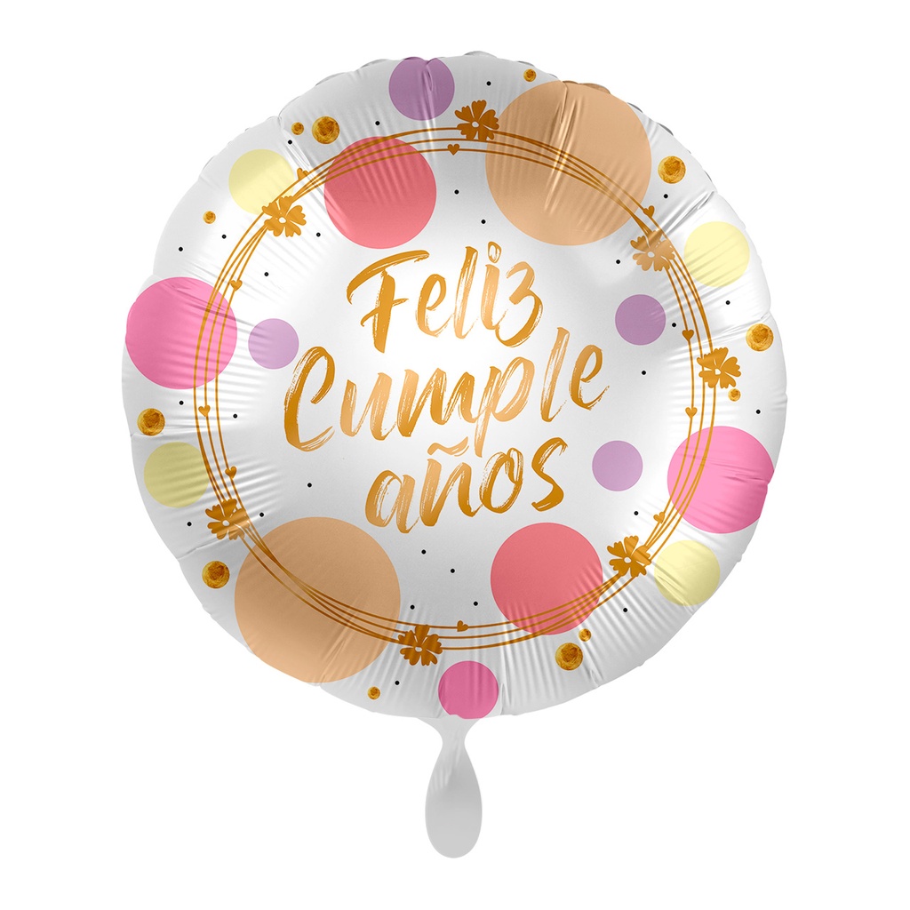 [70255] *.17/43CM FELIZ CUMPLEAÑOS PUNTOS