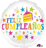 [3523401] *18"/45CM(S40) FELIZ CUMPLE.ESTRELLAS COLORES