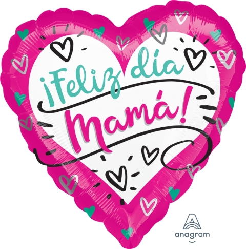 [3922301] *.18/45CM(S40) FELIZ DIA MAMA CORAZONES