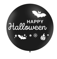 GLOBO R36 -286 CM. NEGRO HALLOWEEN