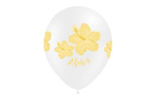[112P20112C-8] B/ 8 Globos 95cm perim.: Aloha amarillo