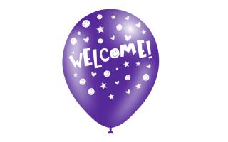 G LATEX WELCOME R-12 BALLONIA (8 UN)