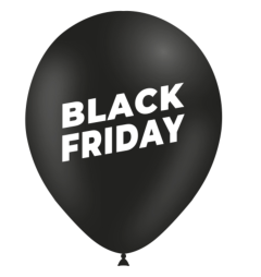 [112P41120-8] B/8 GLOBOS 95CM BLACK FRIDAY
