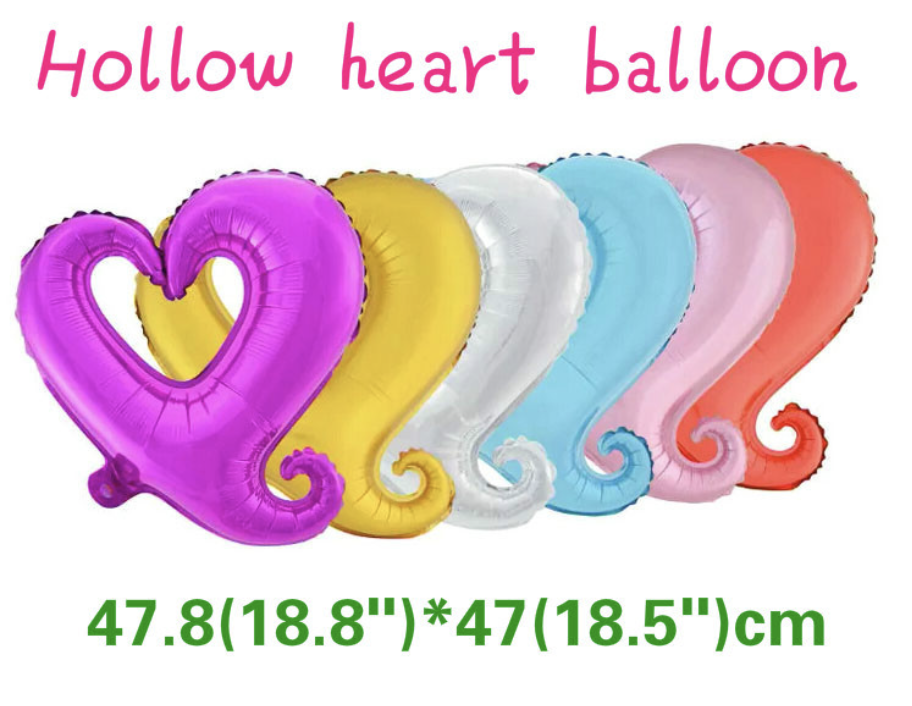 GLOBOS 18" CORAZON HUECO COLORES VARIOS