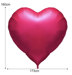 GLOBO JUMBO CORAZON 63" FUCSIA MATE