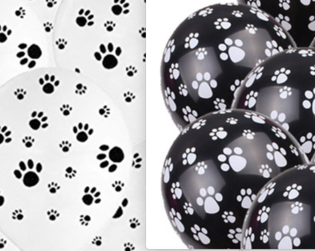 GLOBOS LATEX HUELLAS PACK 10