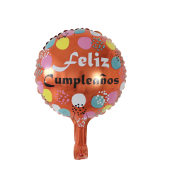 GLOBO 10" FELIZ CUMPLE ROJO