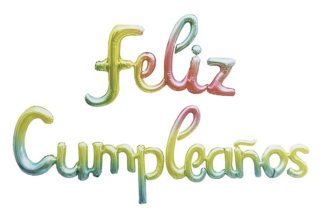 Letras Feliz Cumpleaños Rainbow