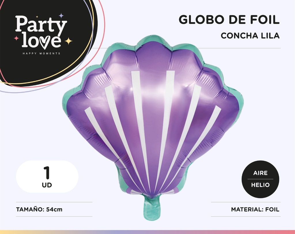[11199] GLOBO CONCHA LILA 54 CM