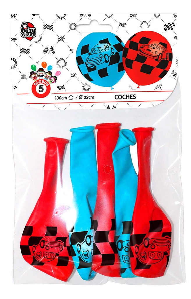 [81458] GLOBO COCHE 5 UDS LATEX