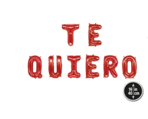 PACK GLOBOS MYLAR TE QUIERO ROJO