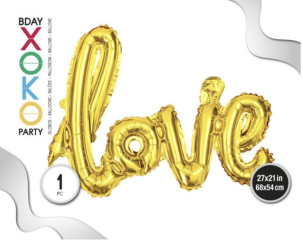 GLOBO FOIL LOVE ORO 68*54