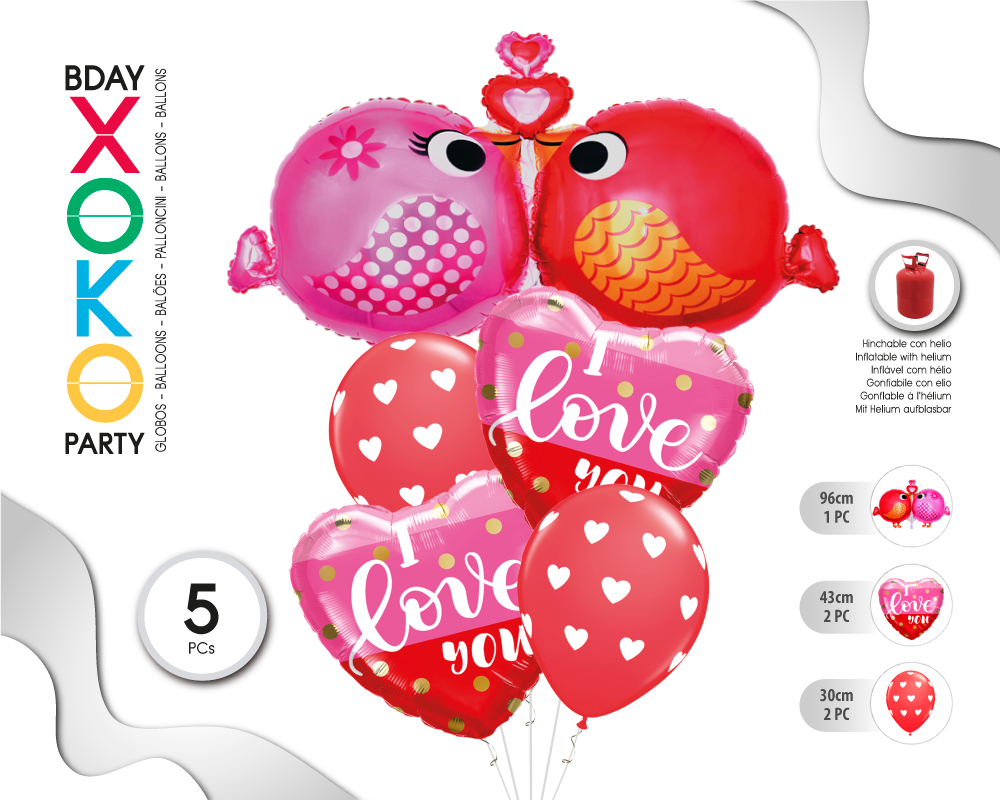 SET PECES BESUCONES 5 GLOBOS