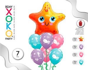 SET ESTRELLA DE MAR 7 GLOBOS